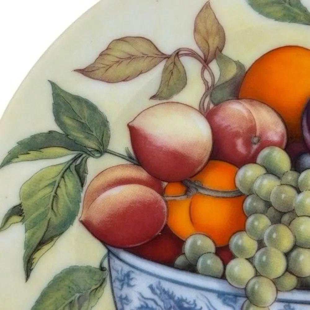 Pair VTG Limoges Plates 1855 L. Marino Godinger Fruit Bowl Still Pears Set of 2